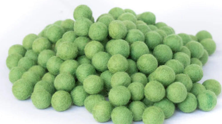 Felt Green Balls: A Colorful Touch to Your Craft Collection - Best Himalaya