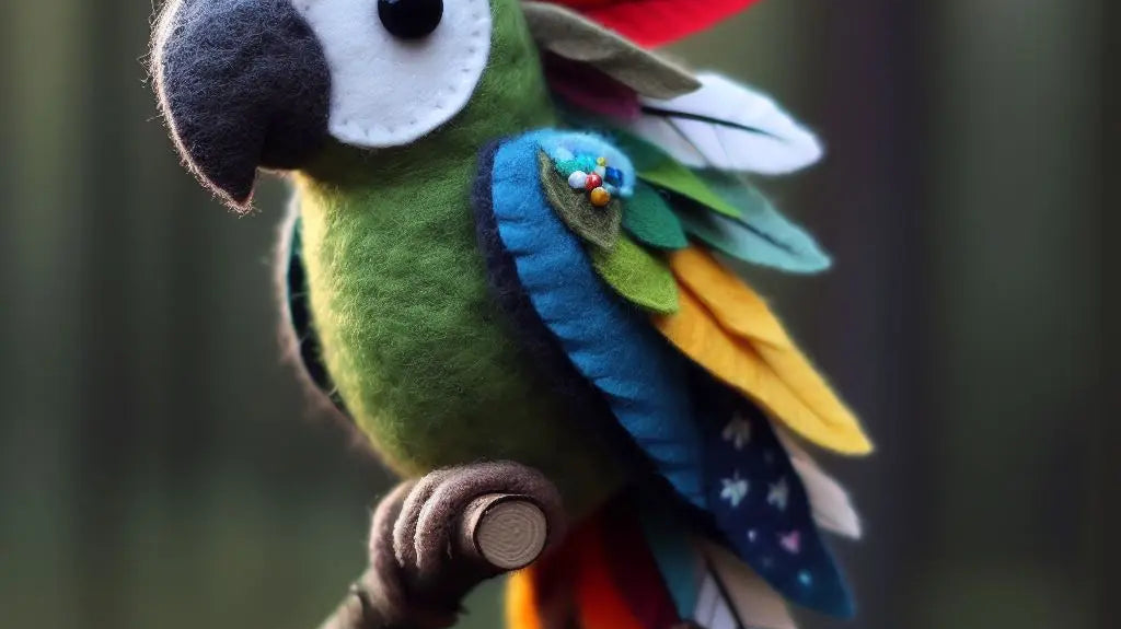 Felt Parrot Art: Crafting Exquisite Parrot Sculptures and Portraits - Best Himalaya