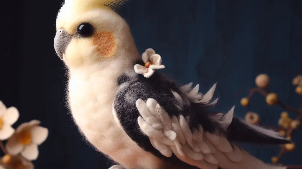Nepali Handmade Felt Wool Cockatiel Art: Craft, Support, and Adorn - Best Himalaya