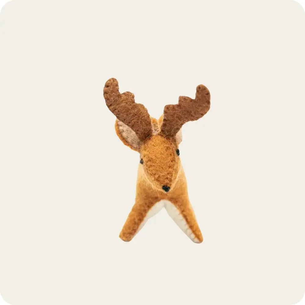 Handmade felt reindeer toy - part of the felt toys collection | Best Himalaya