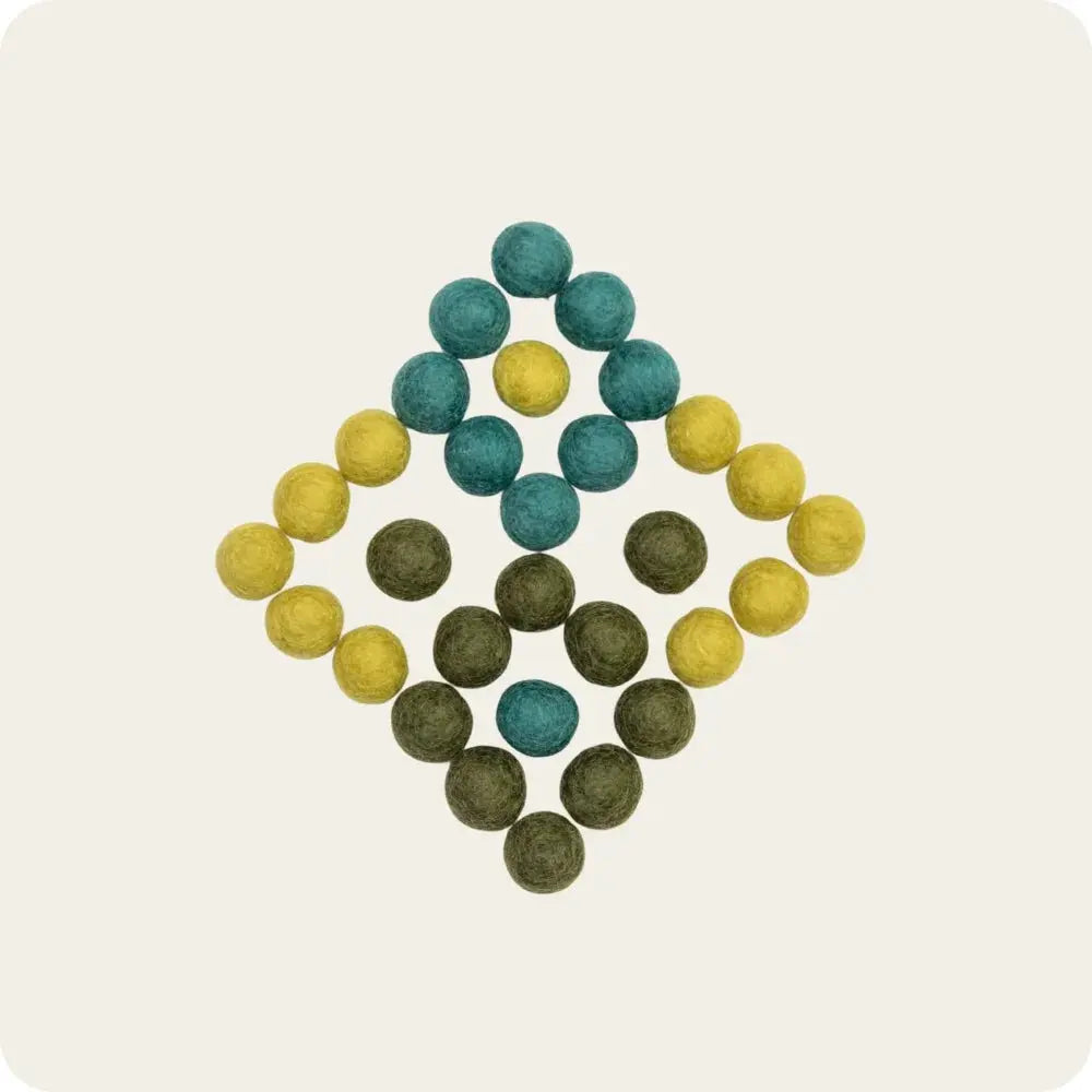 Eco-friendly wool dryer balls in assorted colors for sustainable laundry.