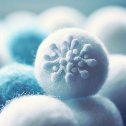 Handcrafted Charm Felt Snowflake Wool Balls