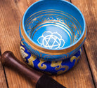 4-Inch Blue Color Etched Singing Bowl - Best HimalayaBest Himalaya