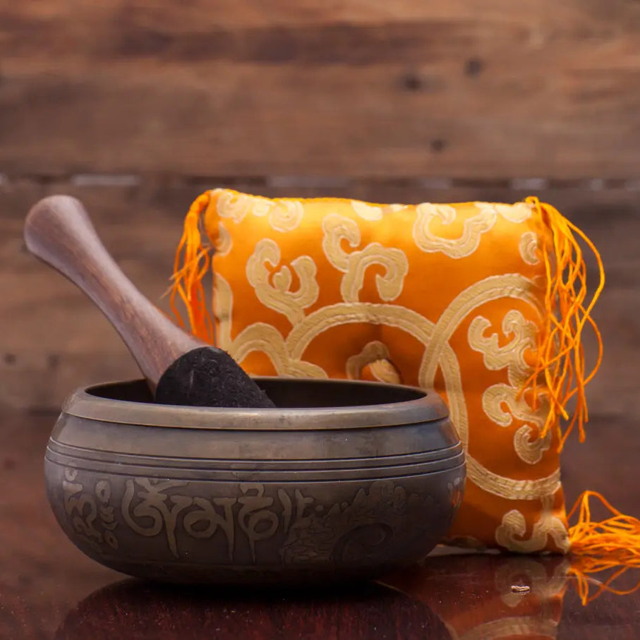 4-inch Buddhism Mantra Caved Singing Bowl - Best HimalayaBest Himalaya