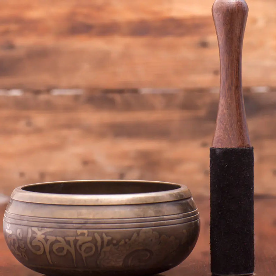 4-inch Buddhism Mantra Caved Singing Bowl - Best HimalayaBest Himalaya
