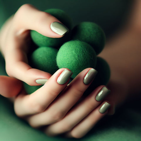 1.5 cm Green Decorative Felt Balls
