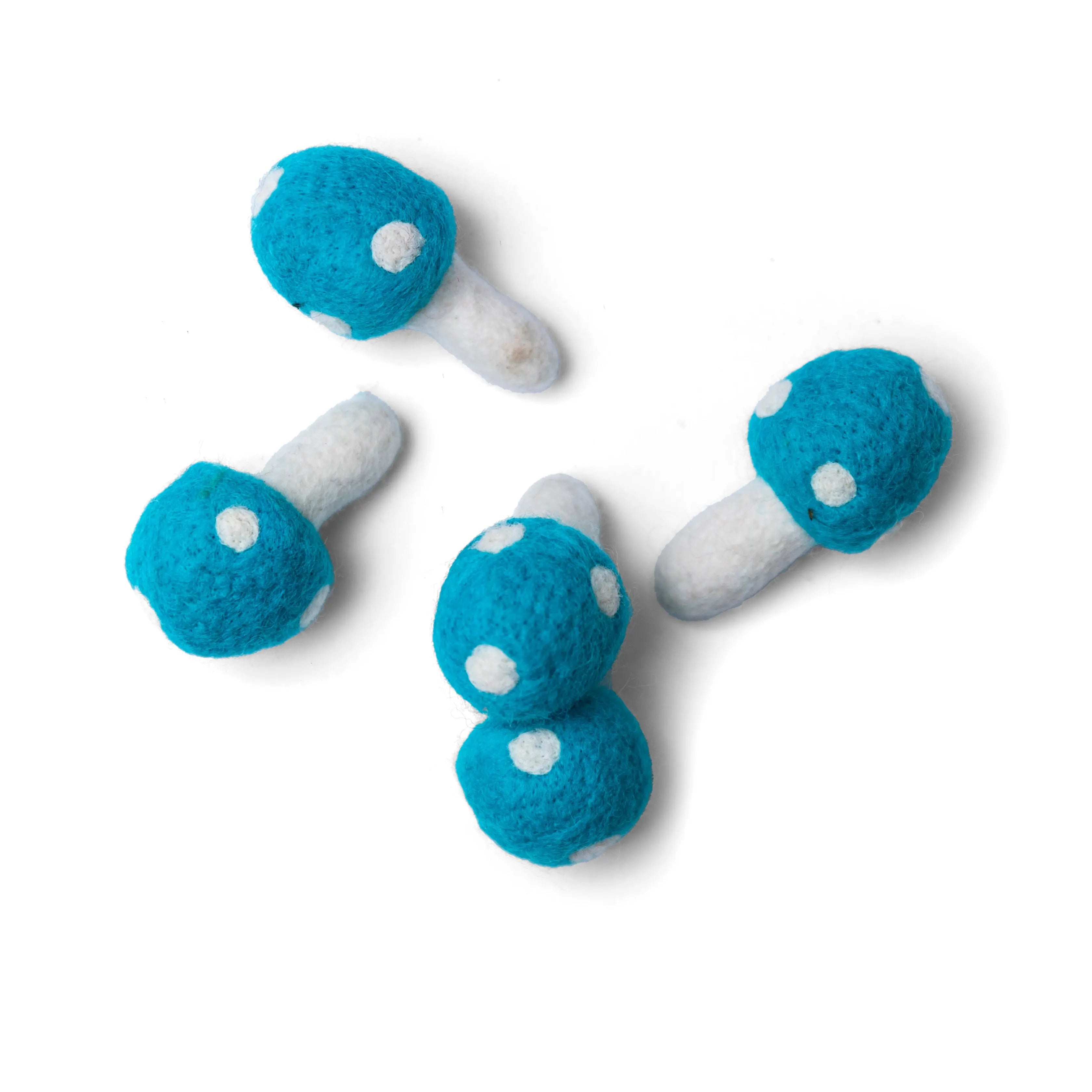 Add a Touch of Nature to Your Home with 5 cm Organic Felt Mushrooms Blue - Best HimalayaBest Himalaya
