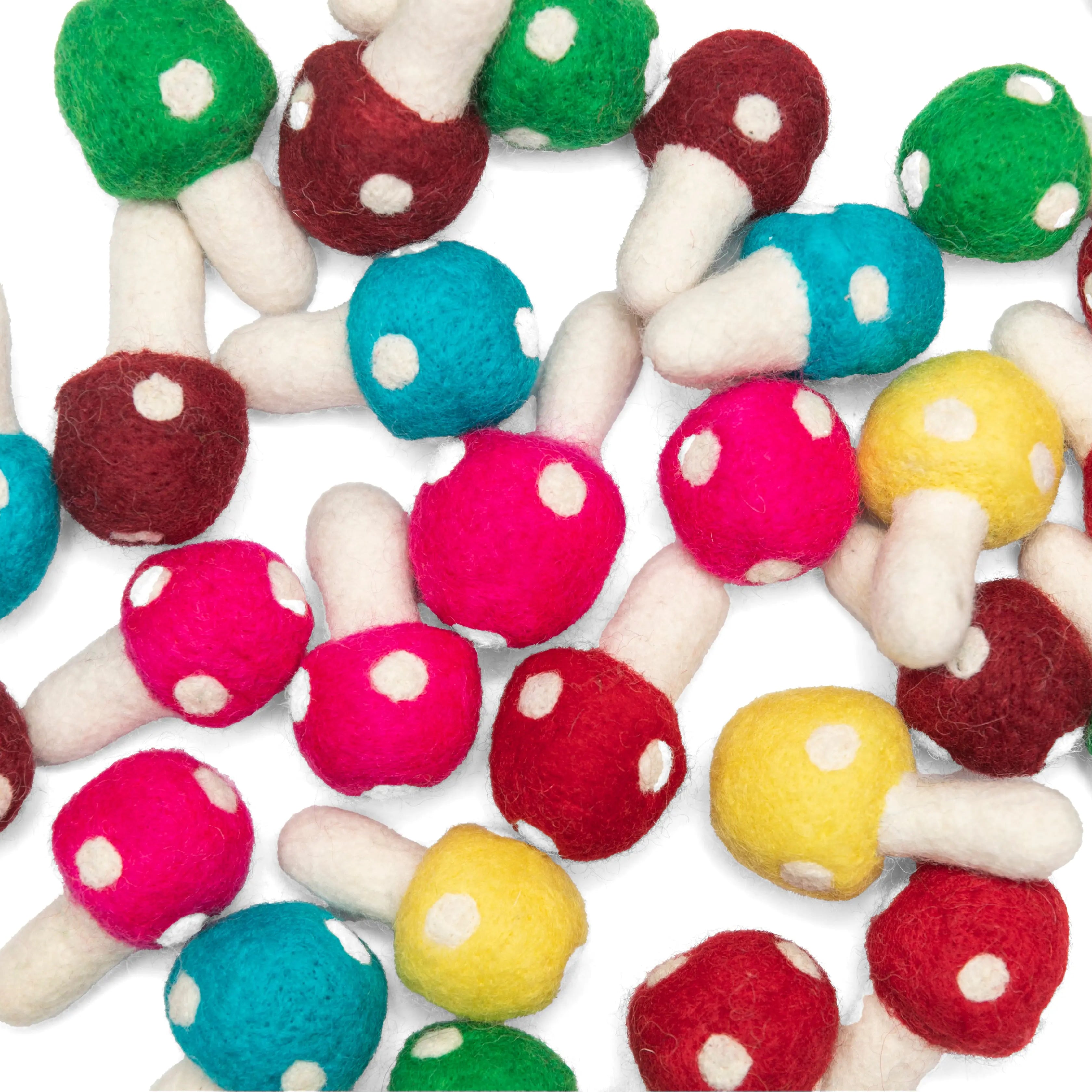 Add a Touch of Nature to Your Home with 5 cm Organic Felt Mushrooms Blue - Best HimalayaBest Himalaya