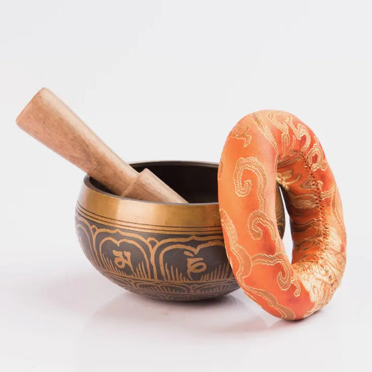Antique Tibetan Handmade Spiritual Brass Singing Bowl Set - Best HimalayaBest Himalaya