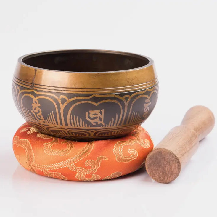 Antique Tibetan Handmade Spiritual Brass Singing Bowl Set - Best HimalayaBest Himalaya