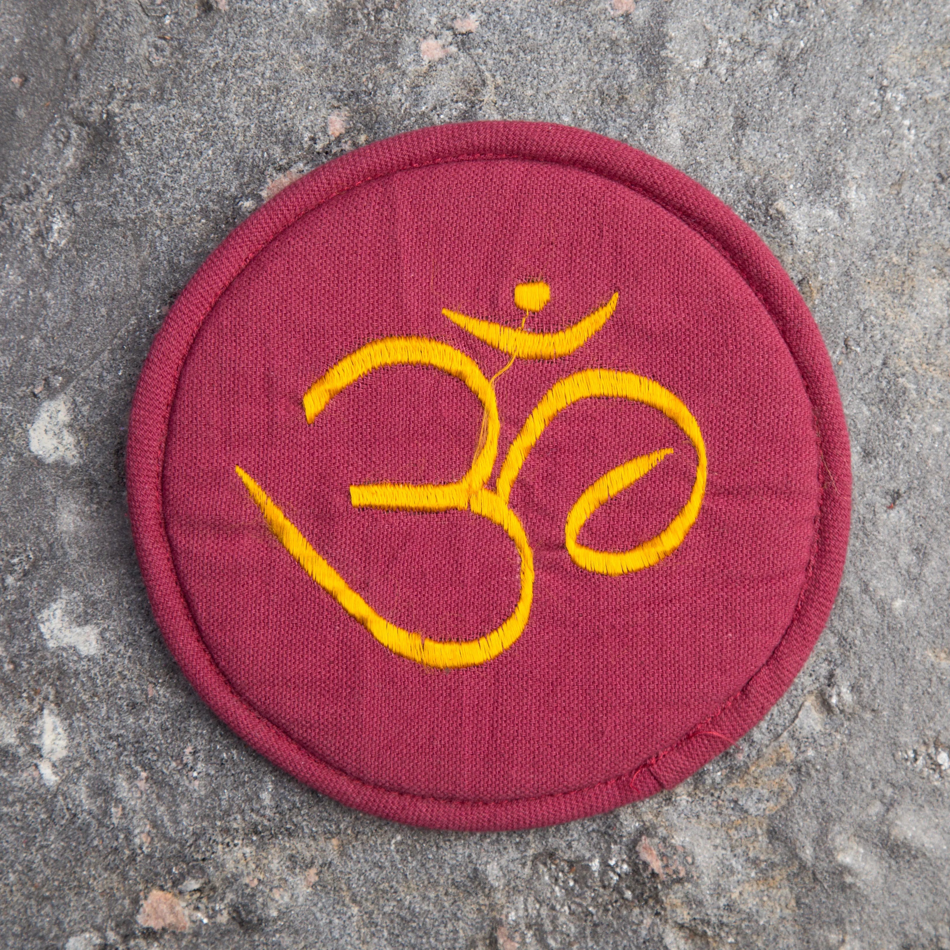 Artisan-Knitted Round Shaped Ohm Singing Bowl Cushion - Best HimalayaBest Himalaya