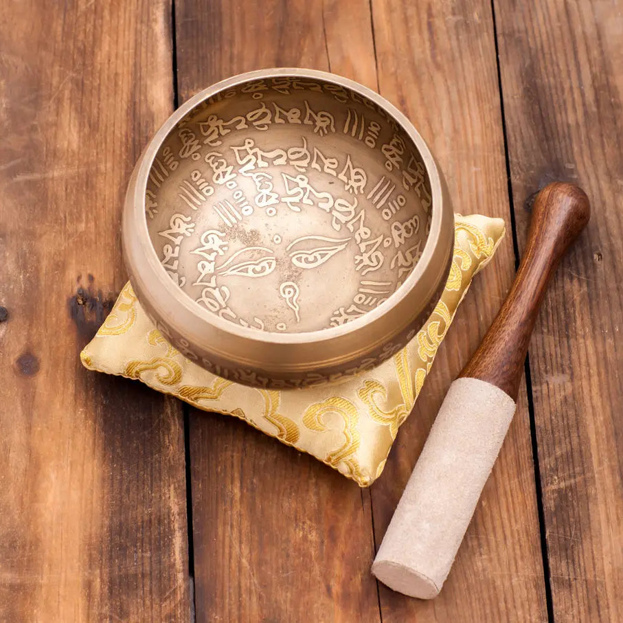 Brown Chakra Tibetan Singing Bowl With Soothing Sound - Best Himalaya
