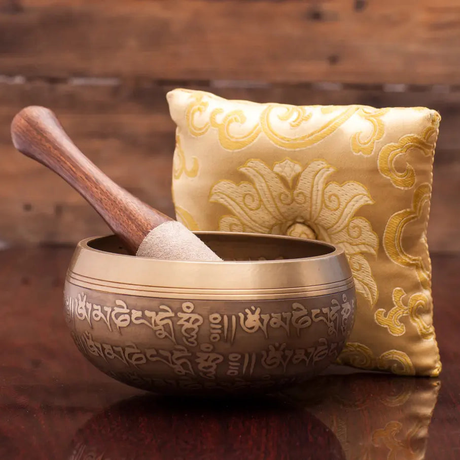 Brown Chakra Tibetan Singing Bowl With Soothing Sound - Best Himalaya