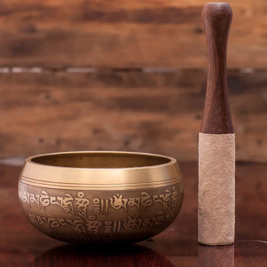 Brown Chakra Tibetan Singing Bowl With Soothing Sound - Best Himalaya