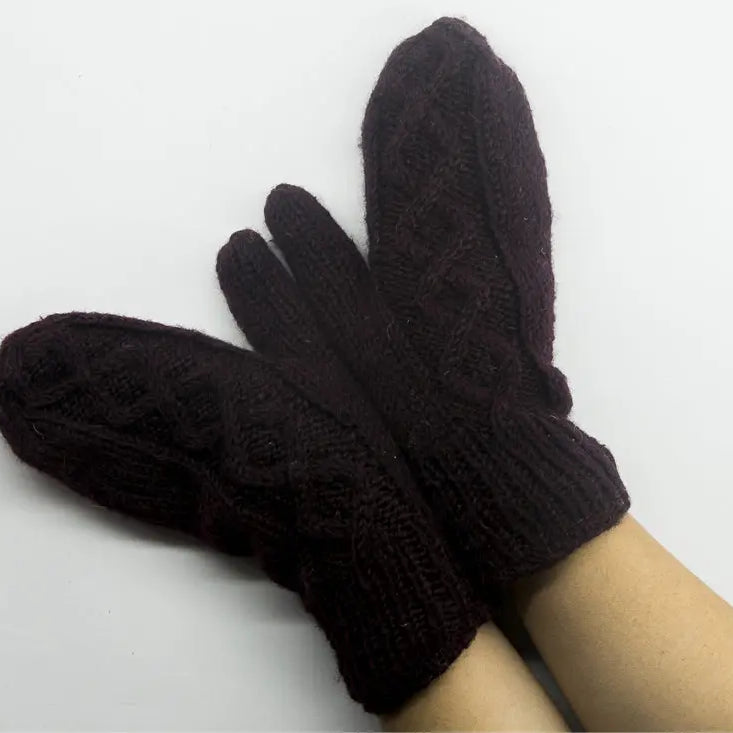 Brown Woolen Hand Gloves - Best HimalayaBest Himalaya