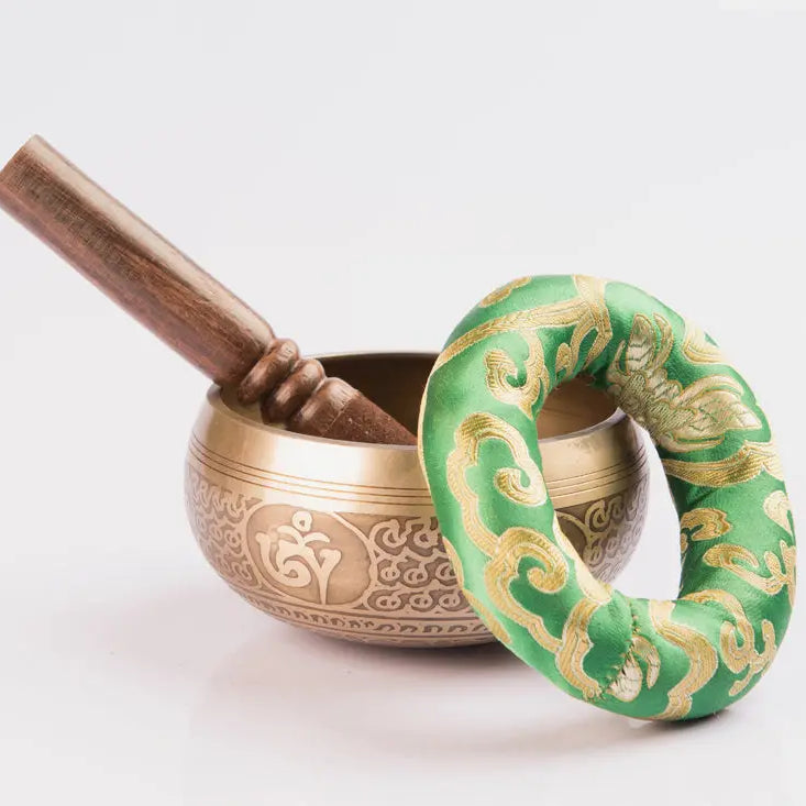 Chakra Healing Meditation Bowl - Tibetan Antique Bronze Color Singing Bowls Set - Best Himalaya
