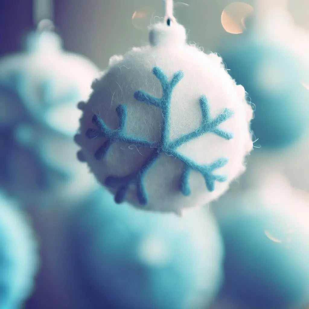 Christmas Decor Felt snowflake Balls Best Himalaya