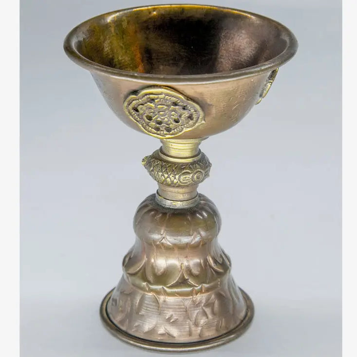 Copper tibetan symbolled incense burner - Best HimalayaBest Himalaya
