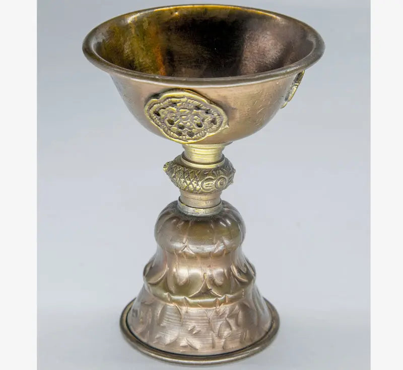 Copper tibetan symbolled incense burner - Best HimalayaBest Himalaya
