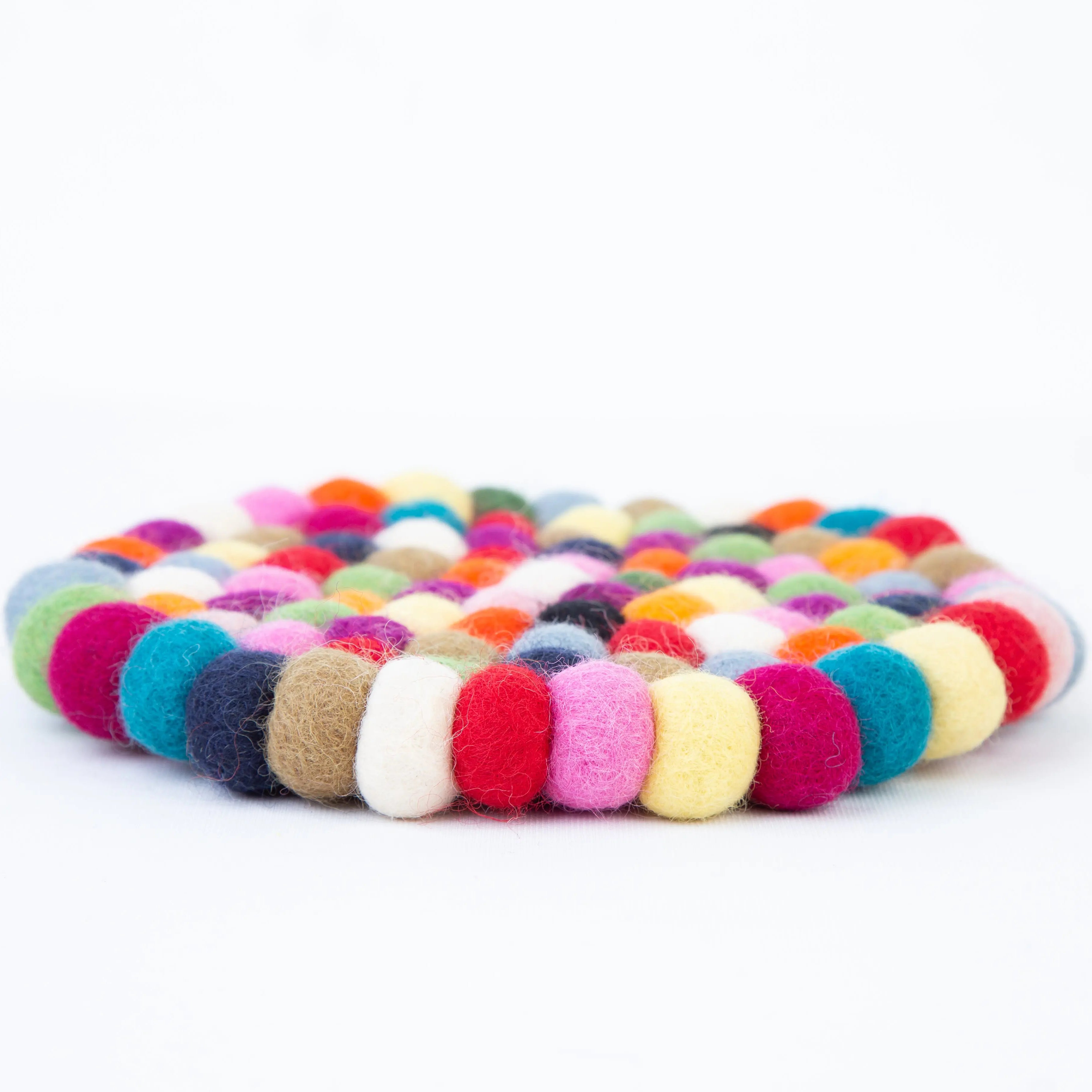 Cozy Cup Cushion Felt Ball Coasters  Enhance Tea Moments - Best HimalayaBest Himalaya