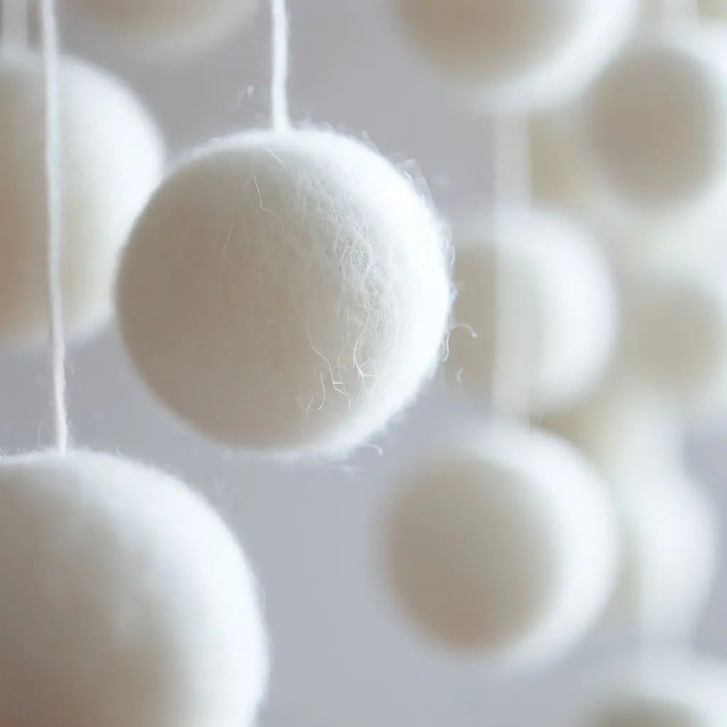 Customizable Handcrafted Wool Felt Garland: Sustainable Whimsical Home Decor White Best Himalaya