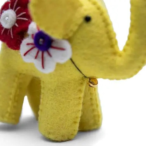 Discover Joy: Felt Elephant Toys yellow  for Imaginative Play Best Himalaya
