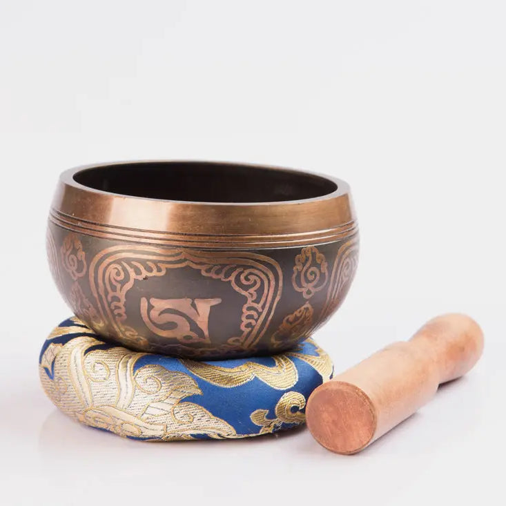 Discover the Melodic Bliss: Om Mani Brass Metal Singing Bowl - Best HimalayaBest Himalaya