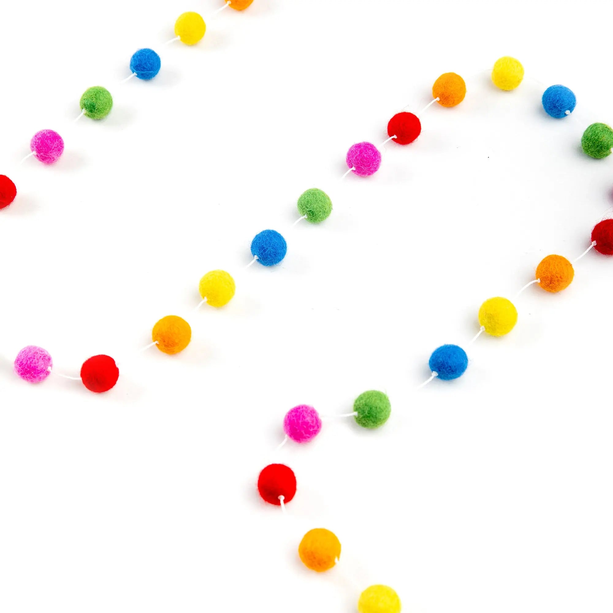 Eco-Friendly Handmade Mix Felt Ball Garland  Charming Wool Felt Balls for Small Home Decor and Celebrations Best Himalaya