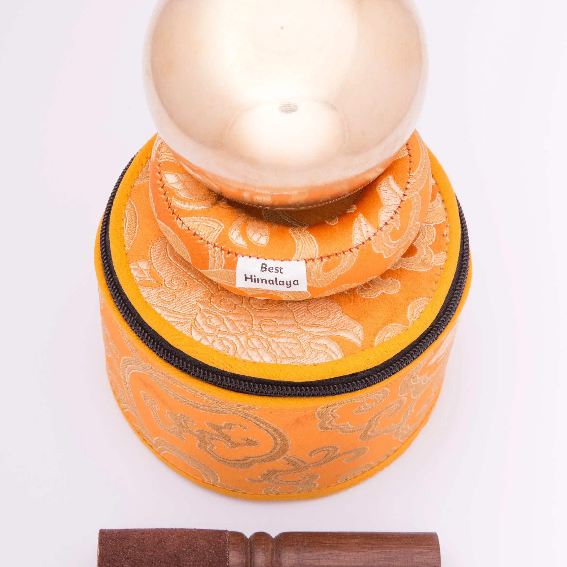 Elevate Your Space with Complete Singing Bowl Set in a Vibrant Yellow Box, Including Ring Cushion for Enhanced Resonance - Best HimalayaBest Himalaya