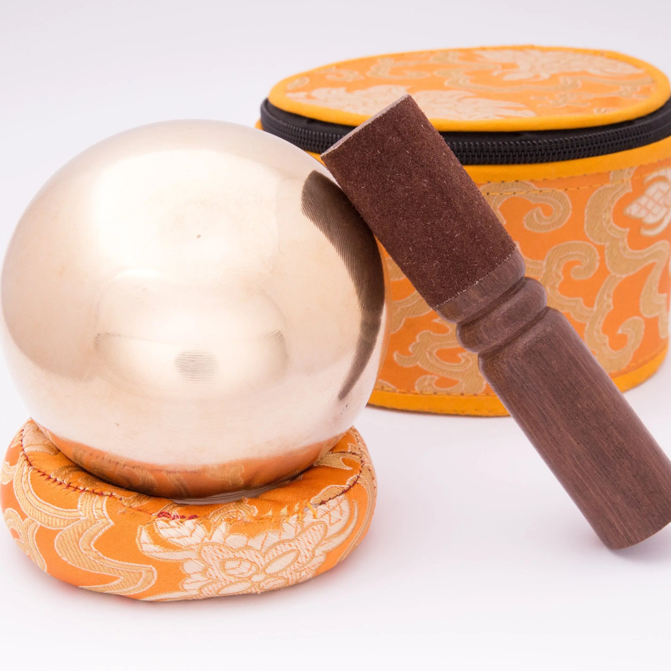 Elevate Your Space with Complete Singing Bowl Set in a Vibrant Yellow Box, Including Ring Cushion for Enhanced Resonance - Best HimalayaBest Himalaya