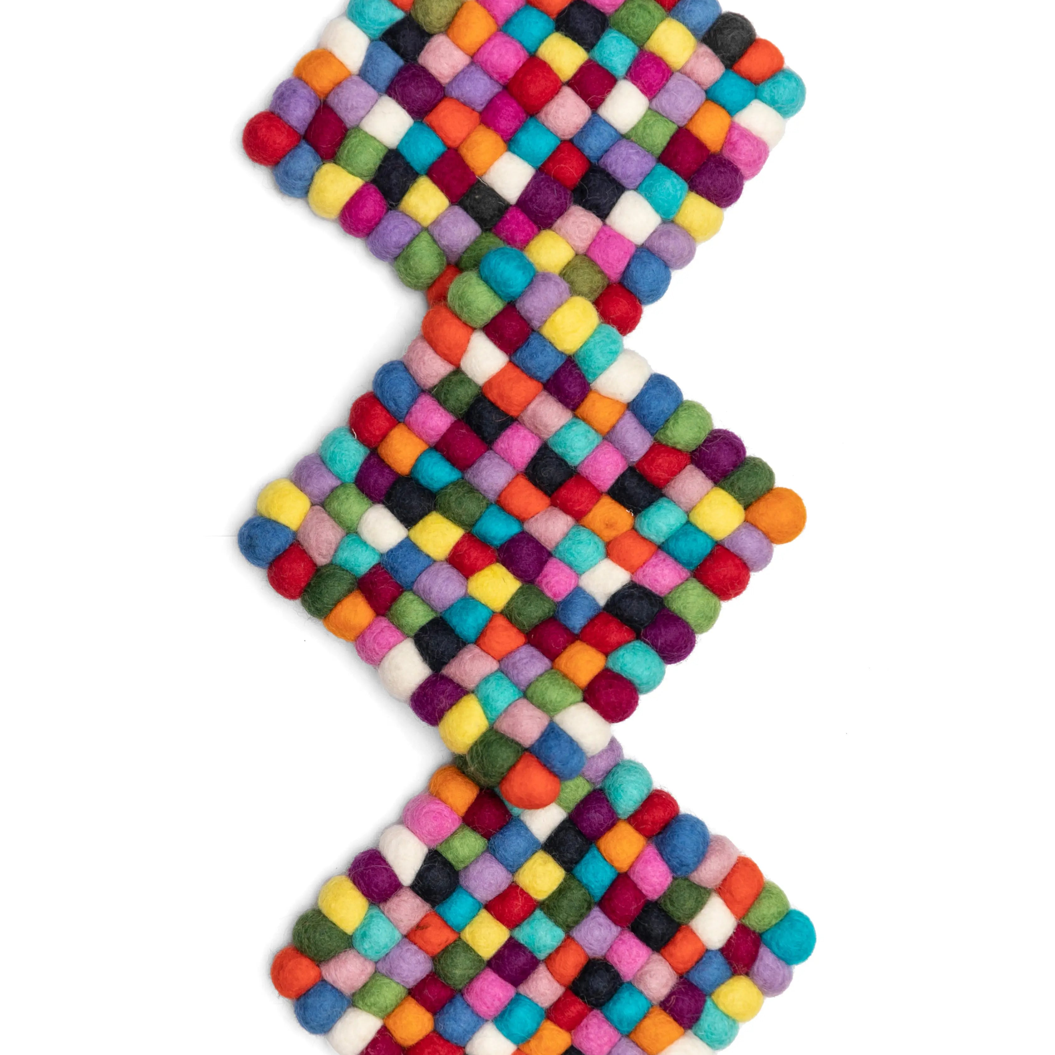 Elevate Your Table: Stylish Felt Wool Ball Trivets Nepal Best Himalaya