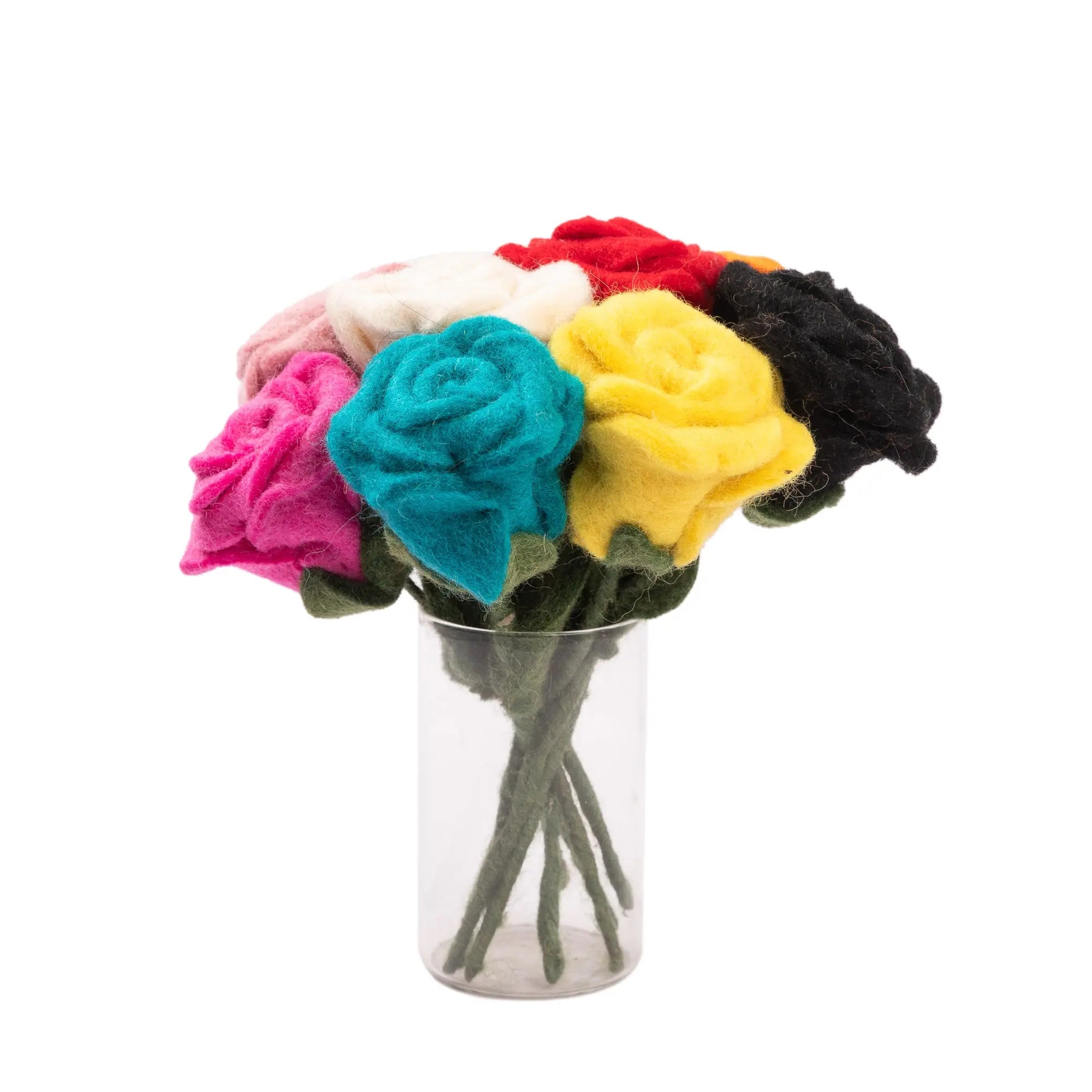 Everlasting Felted Rose Bouquet – Handcrafted Valentine’s Day Gift for Her | Romantic Keepsake, Forever Blooming, Timeless Wool Felt Bouquet Best Himalaya