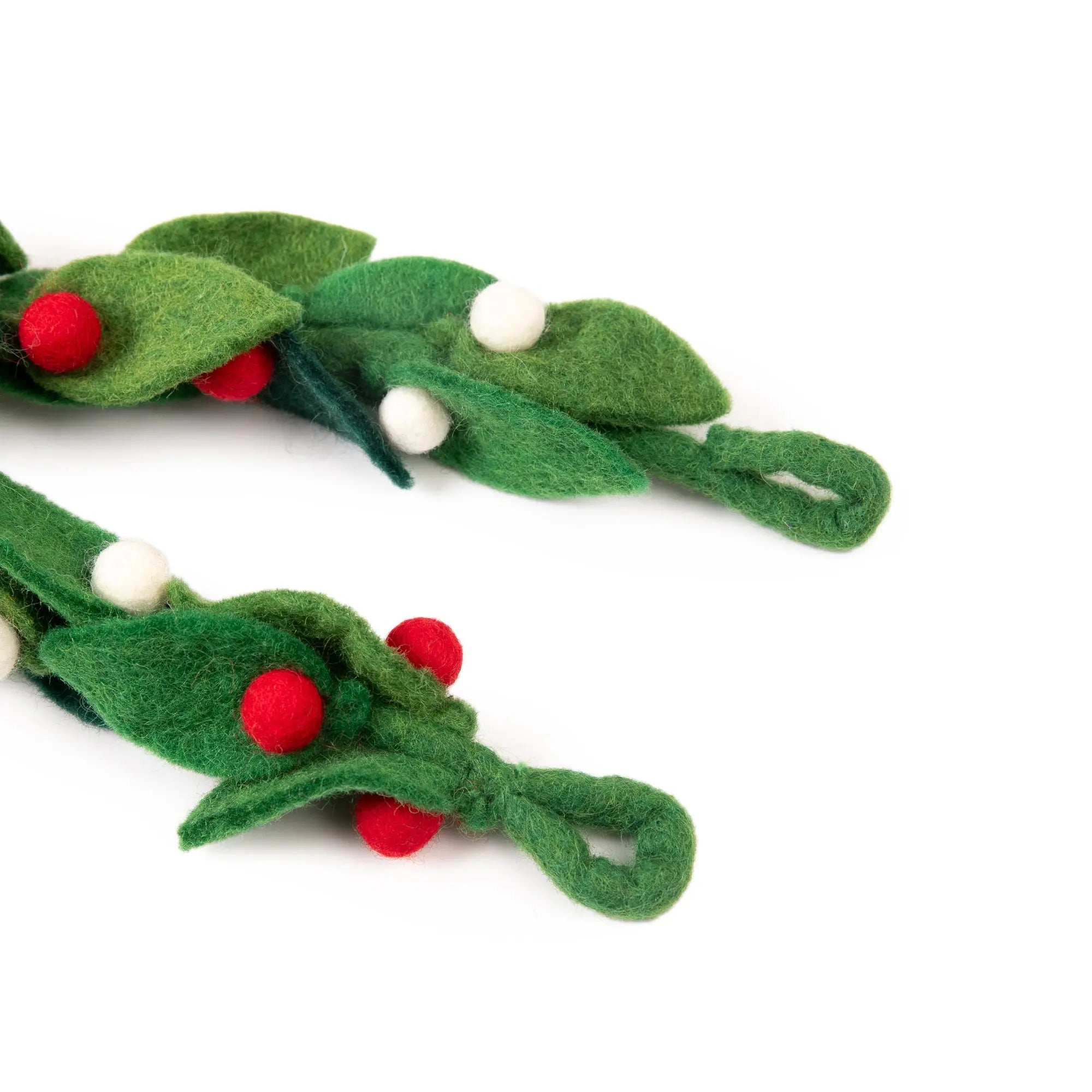 Felt Ball Garland – Handmade in Nepal | Colorful Rainbow Pom Pom Garland for Christmas Tree, Holiday Mantle, Xmas Décor Best Himalaya