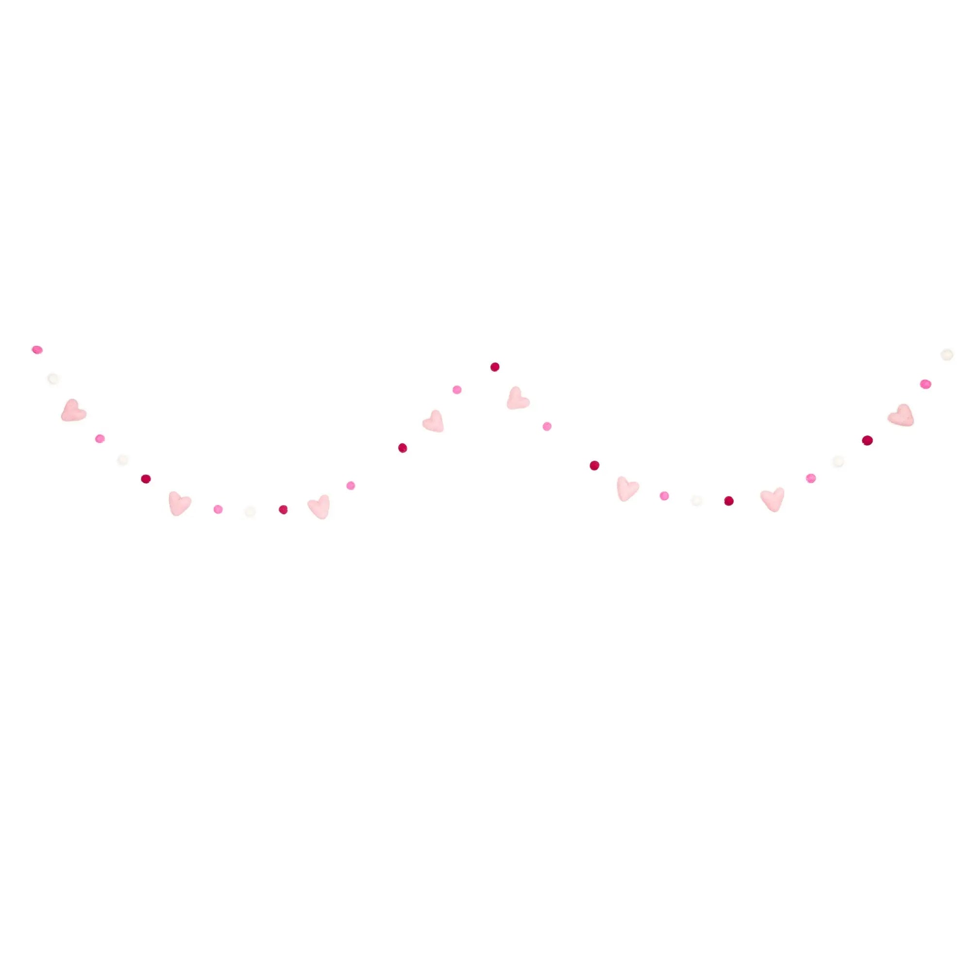 Felt Ball Garland – Handmade in Nepal | Pink & Red Pom Pom Garland for Valentine’s Day, Romantic Mantle, Heartfelt Décor Best Himalaya