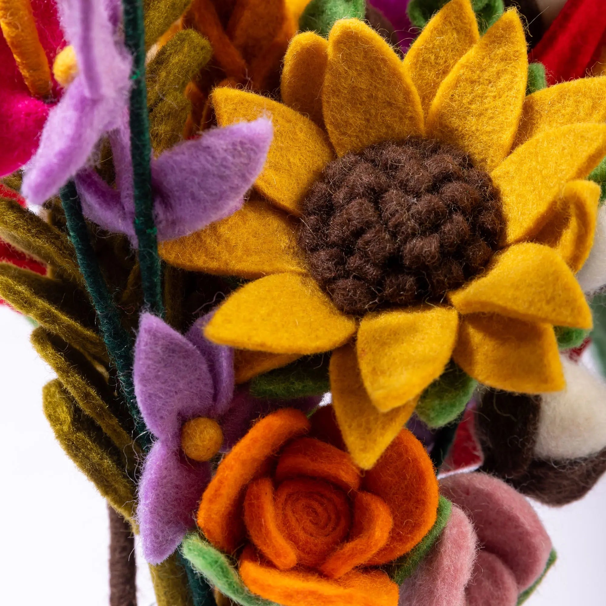 Felt Mixed Flower Bouquet – Set of 4 – Eco-Friendly Floral Decor for Home, Weddings, and Gifts Best Himalaya