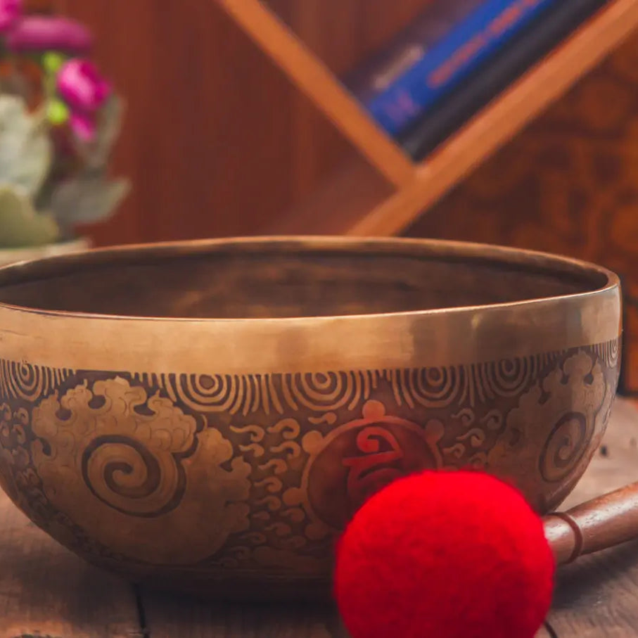 Fire & Mantra Carved Etching Singing Bowl For Chakra Healing - Best HimalayaBest Himalaya
