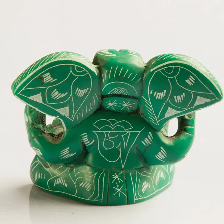 Green Ganesh Statue Resin - Best HimalayaBest Himalaya