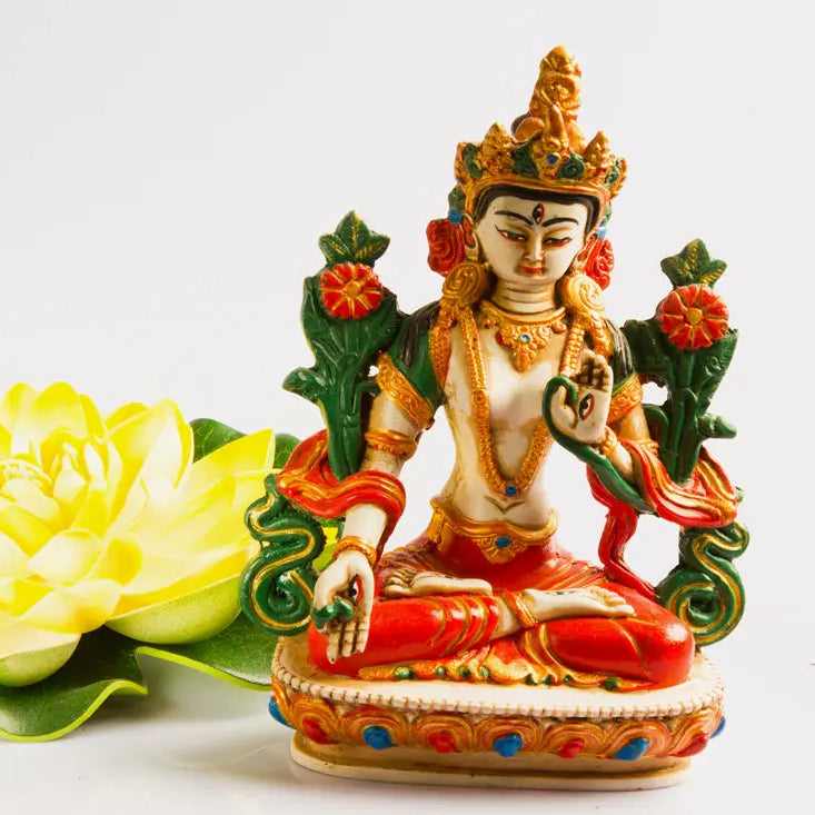Green tara resin statue - Best HimalayaBest Himalaya