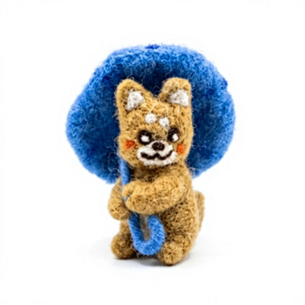 Felt Wool Mushroom Shaped Dog Ornament Small Cartoon Indoor Christmas Decoration – view 2