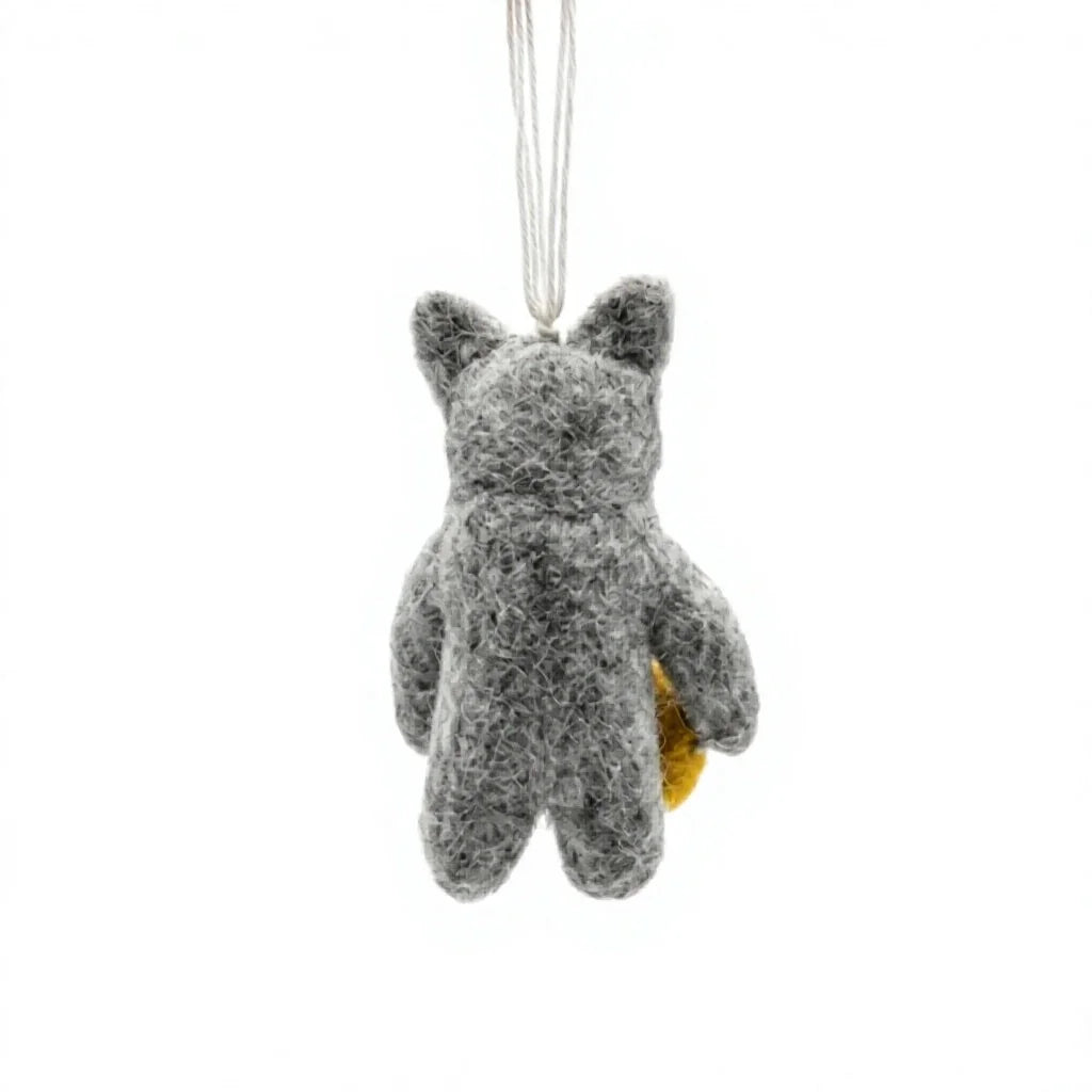 Felt Wool Cat Christmas Ornament Cartoon Animal Wall Hanging Indoor Decor – view 4