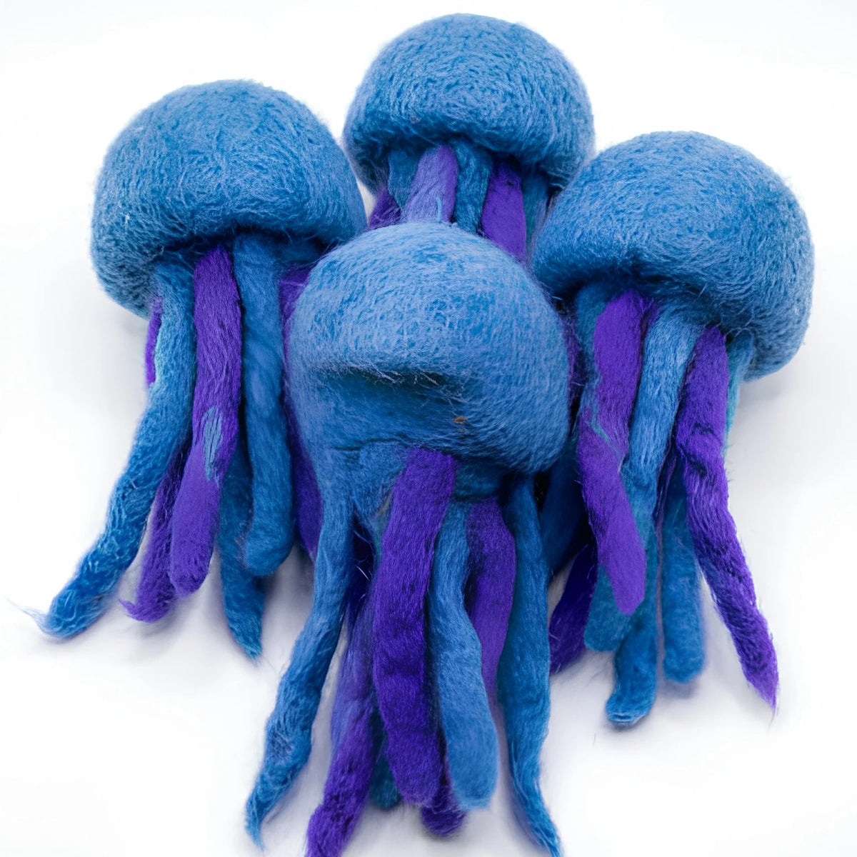 Felt Wool Jellyfish Ornament Blue Purple Cartoon Animal Shape Small Indoor Christmas Decoration – view 2