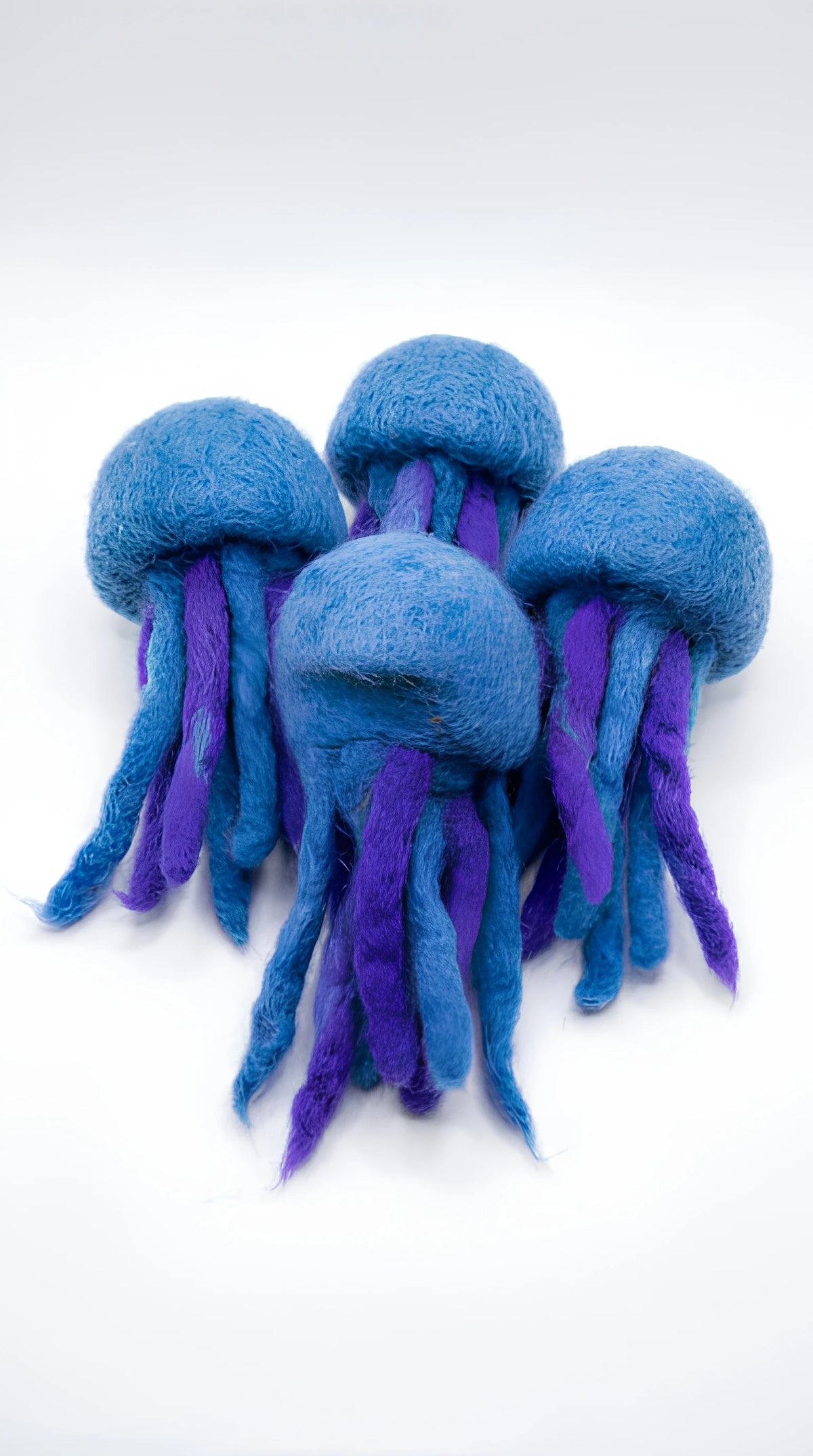 Felt Wool Jellyfish Ornament Blue Purple Cartoon Animal Shape Small Indoor Christmas Decoration – view 2