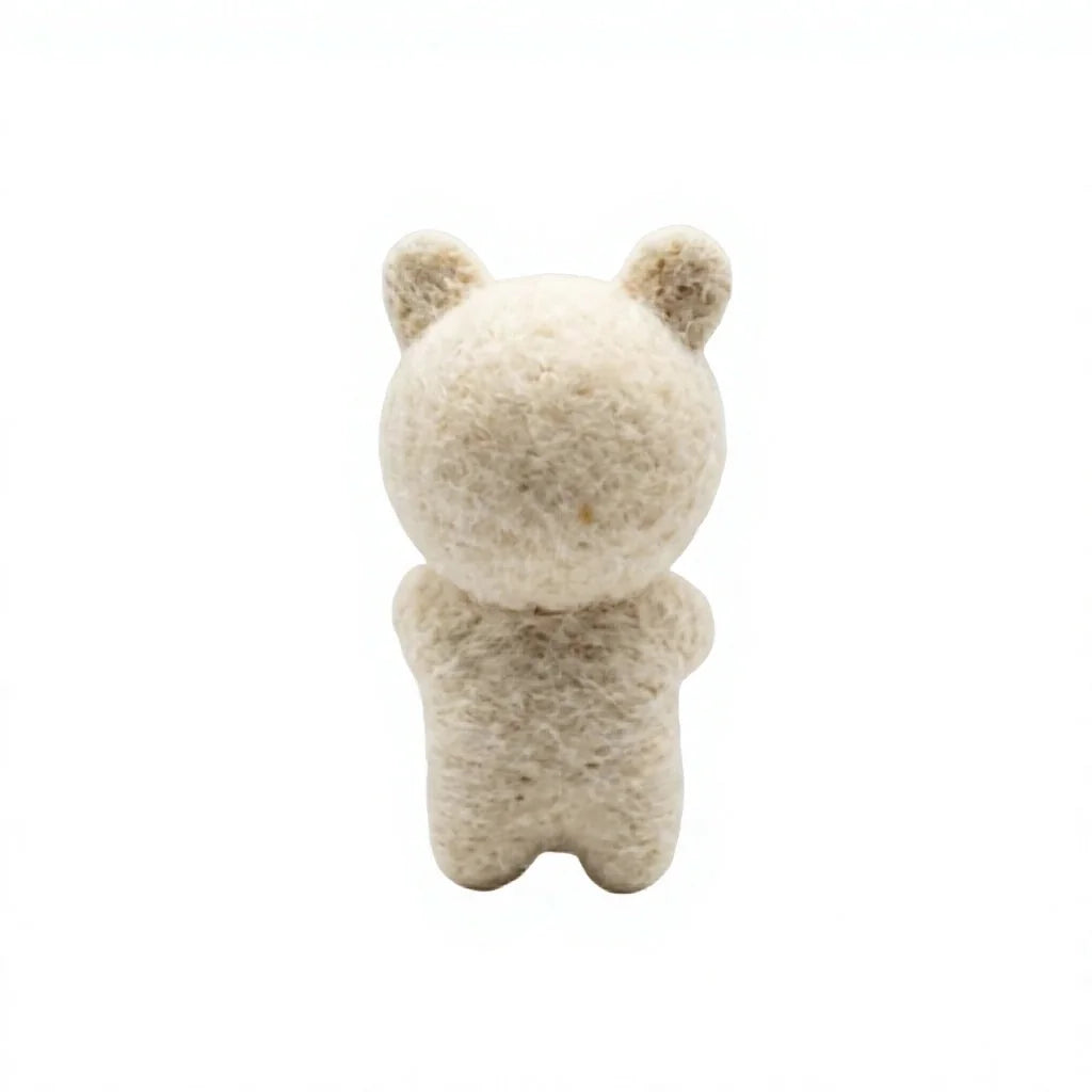 Felt Wool Bear with Honey Pot Ornament Animal Decor Small Cartoon Christmas Decor – view 4