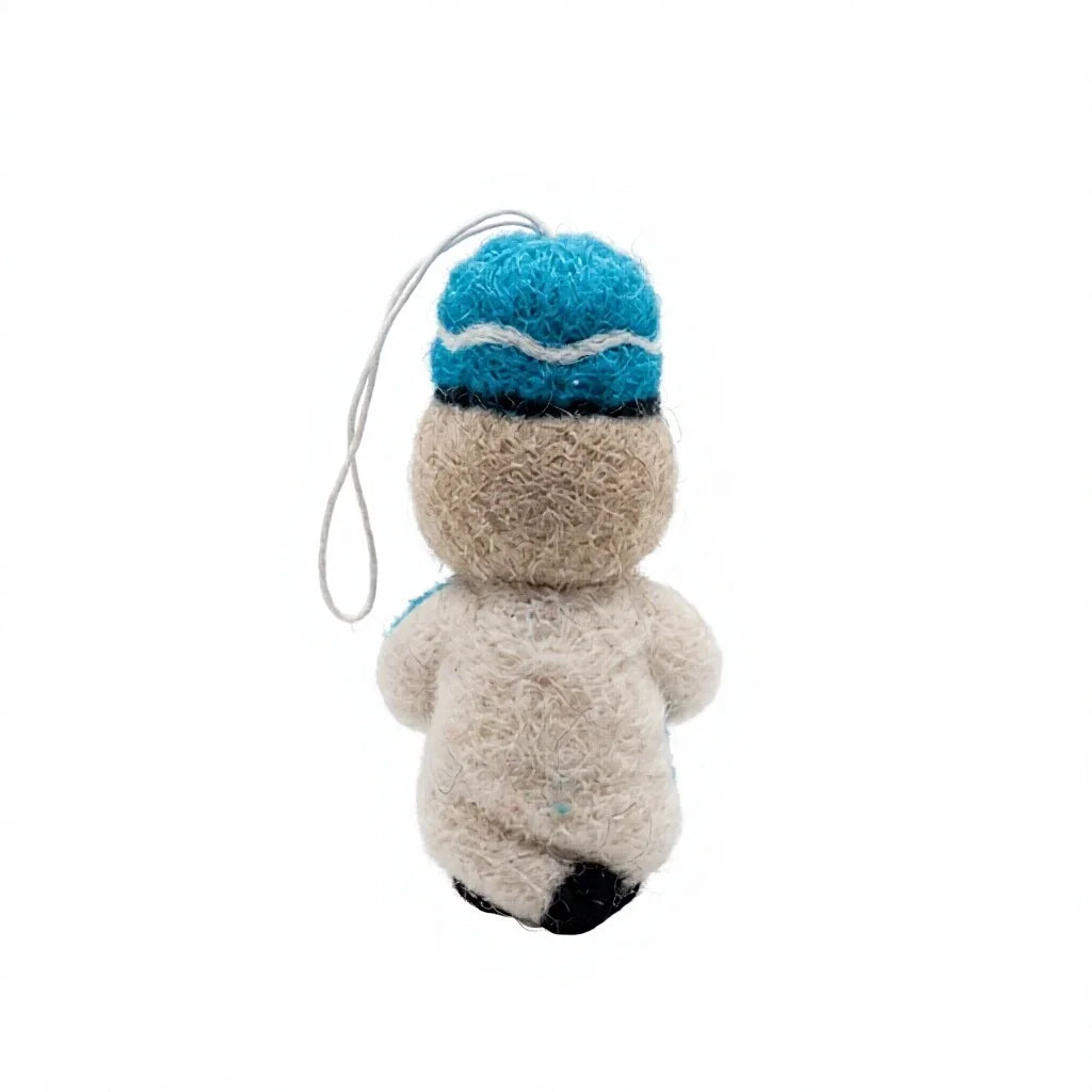 Felt Wool Snowman Soldier Christmas Ornament with Drum Traditional Holiday Tree Decoration Small Indoor Decor – view 4