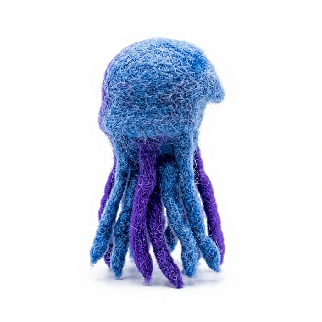 Felt Wool Jellyfish Ornament Blue Purple Cartoon Animal Shape Small Indoor Christmas Decoration – view 4