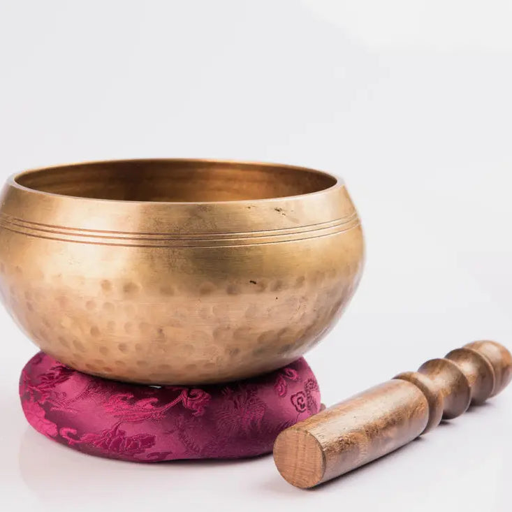 Hand Hammered Tibetan Singing Bowl for Meditation & Chakra Healing - Handmade in Nepal - Best Himalaya