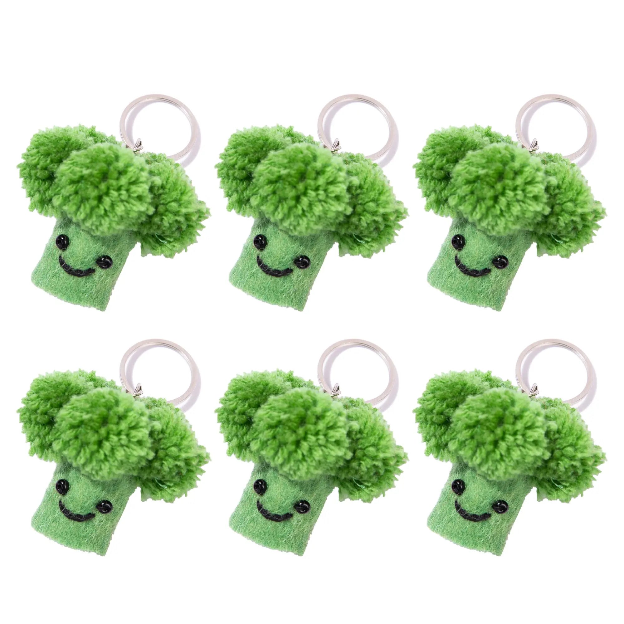 Handmade Felt Broccoli Keyring – Cute Vegetable Keychain – Fun Gift or Bag Charm Best Himalaya