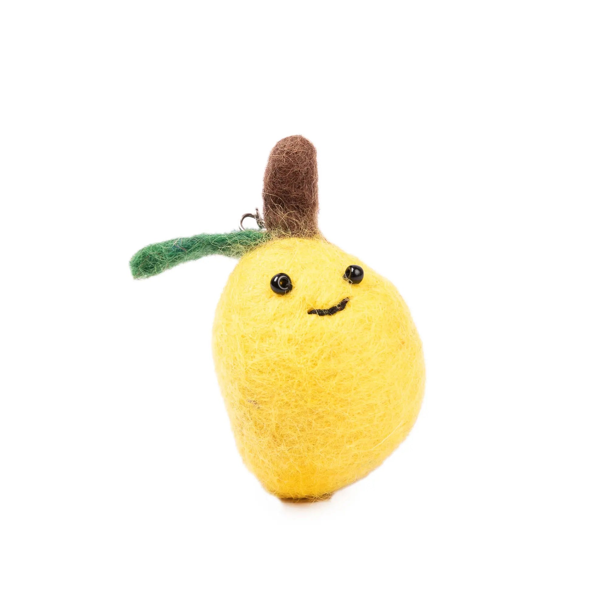 Handmade Felt Smiley Mango Keyring – Colorful Keychain – Cute Gift or Bag Accessory Best Himalaya