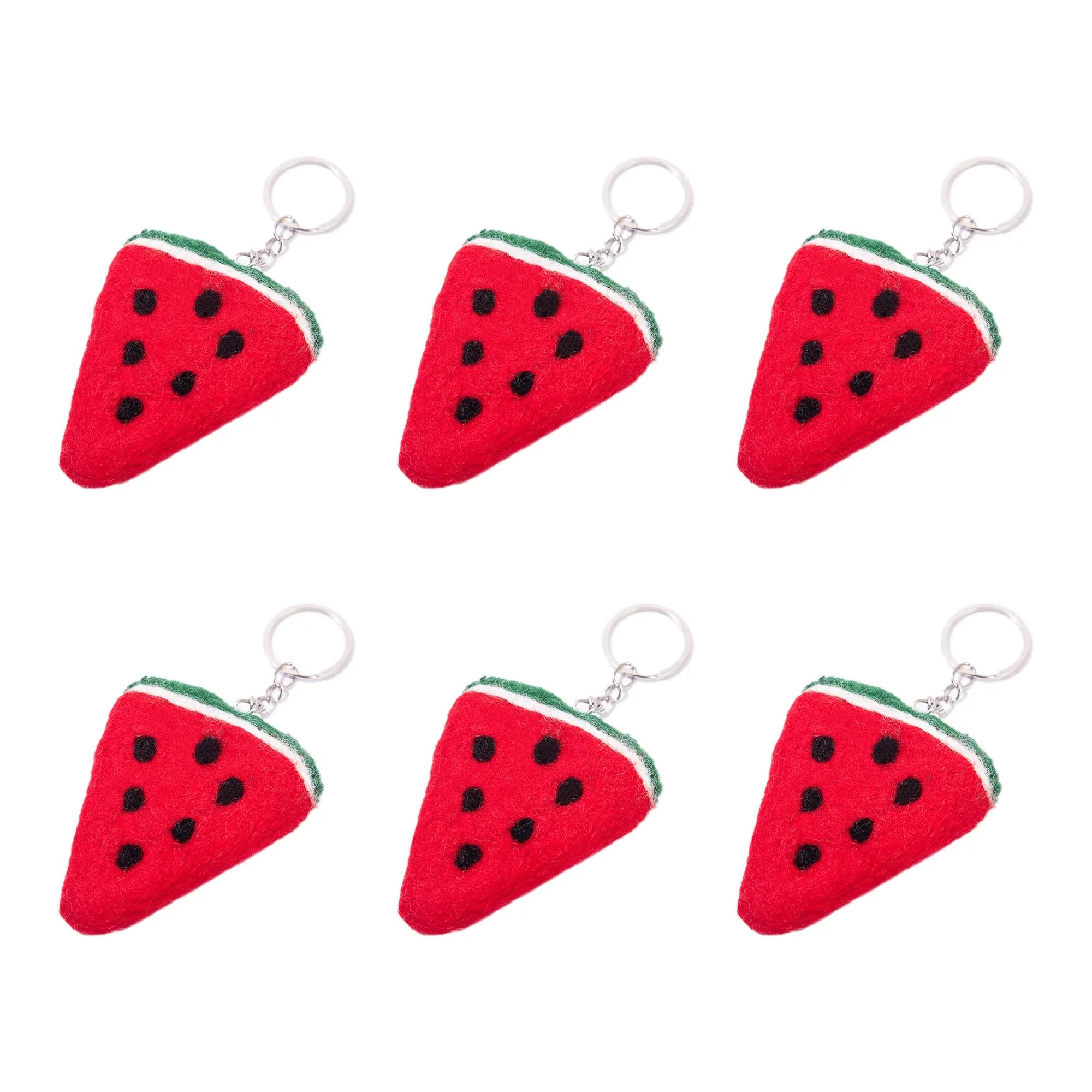 Handmade Felt Watermelon Keyring – Cute Fruit Keychain – Fun Accessory or Gift Best Himalaya