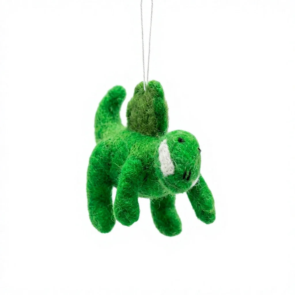 Felt Wool Dinosaur Christmas Ornament Small Wall Hanging Cartoon Animal Indoor Decor – view 2